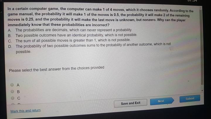 Please Select The Best Answer From The Choices Provided Please Select The Best Answer From The Choices Provided