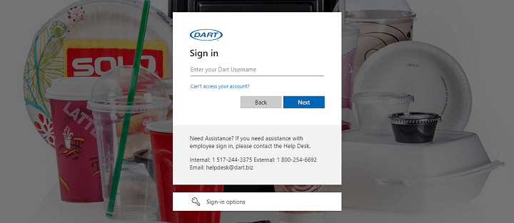 Dart Container Employee Portal Login