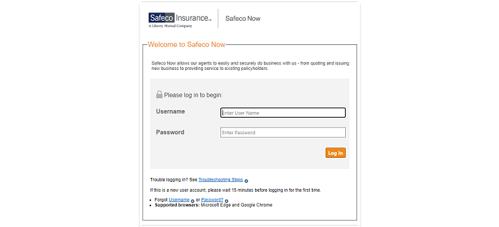Safeco Agent Login 1