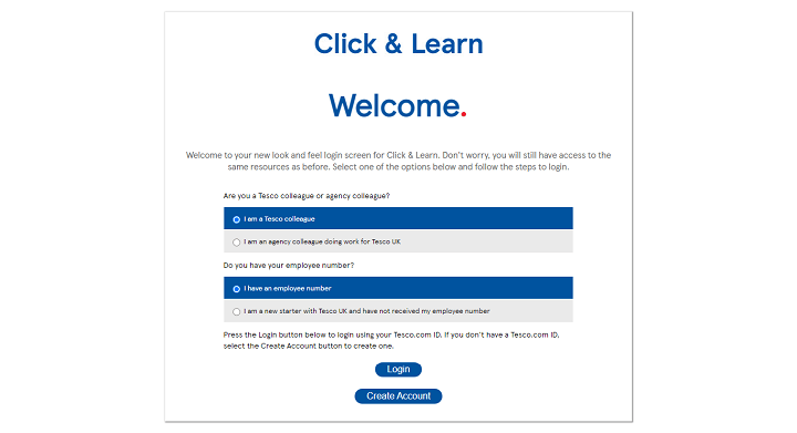 Tesco eLearning Portal – Tesco Click and Learn Login Tesco eLearning Portal